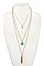 FLORAL CHAIN TASSEL PENDANT NECKLACE