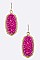 Classic Oval Druzy Stone Earrings LA-VE1549Z