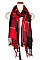 FRINGED END PLAID PATTERN SCARF