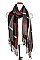 FRINGED END PLAID PATTERN SCARF
