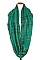 FRINGE TRIM CHECKERED INFINITY SCARF