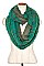 FRINGE TRIM CHECKERED INFINITY SCARF