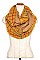 FRINGE TRIM CHECKERED INFINITY SCARF