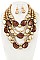 CHUNKY GOLD ACCENT BEAD NECKLACE SET
