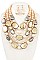 CHUNKY GOLD ACCENT BEAD NECKLACE SET