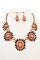 FLORAL STONE BIB NECKLACE SET