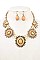 FLORAL STONE BIB NECKLACE SET