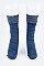 Posh Lurex Crinkle Top Bootie Socks LA-BC13-4