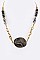 MIXED PEBBLE STONE CHAIN NECKLACE
