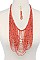 STYLISH LUSH SEED BEAD FASHION BIB NECKLACE JYMNE-6517