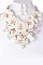 Pearls Flower and Cubes Necklace Set