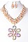 Posh Mix Crystal Flower Necklace Set