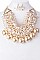 Lush Mix Beads Jumbo Pearls Necklace Set