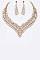CRYSTAL ADORNED COLLAR STATEMENT NECKLACE SET