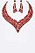 CRYSTAL ADORNED COLLAR STATEMENT NECKLACE SET