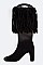 Stylish Fringe Suede Boot Toppers LA-BT264X146KDD