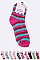 Pack of (12 Pairs) Assorted Plush Striped Socks LA-SO385