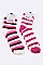 Pack of (12 Pairs) Assorted Plush Striped Socks LA-SO385