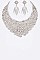 CRYSTAL BIB STATEMENT NECKLACE SET