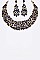 COLORED CRYSTAL COLLAR NECKLACE SET