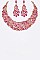 COLORED CRYSTAL COLLAR NECKLACE SET