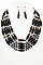 MULTI LAYERED BEADS BIB NECKLACE SET