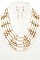 MULTI LAYERED BEADS BIB NECKLACE SET