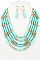 MULTI LAYERED BEADS BIB NECKLACE SET