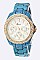 Trendy Crystal Dials Chrono Watch LA 05-1421
