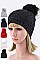 Pack of (12 Pieces) Assorted Pre Pack Classy Lurex Fur Pom Beanie LA-HT502