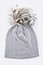 Pack of (12 Pieces) Assorted Pre Pack Classy Lurex Fur Pom Beanie LA-HT502