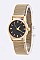Stylish Mesh Band 2 Tone Fashion Watch LA 04-SS004