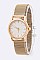 Stylish Mesh Band 2 Tone Fashion Watch LA 04-SS004