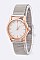 Stylish Mesh Band 2 Tone Fashion Watch LA 04-SS004