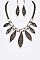 LEATHER INSET ANIMAL PRINT NECKLACE SET