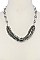 STYLISH MULTI-LAYER TWIST BEADED FASHION NECKLACE JY-N7114