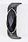 Fashionable Semi-Precious Stone Leather Cuff LA46-OB6070