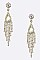 RUFFLE RHINESTONE BRIDAL EARRINGS