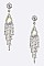 RUFFLE RHINESTONE BRIDAL EARRINGS