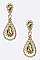 COLORED RHINESTONE TEARDROP EARRINGS