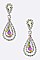 COLORED RHINESTONE TEARDROP EARRINGS