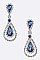 COLORED RHINESTONE TEARDROP EARRINGS
