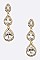 TRIPLE TEARDROP CZ EARRINGS