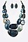CRYSTAL & RESIN MULTI LAYER NECKLACE SET
