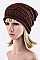 Trendy Raised Knit Slouchy Light Weight Beanie