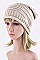 Trendy Raised Knit Slouchy Light Weight Beanie