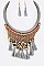 Mix Beads & Tassels Statement Necklace Set