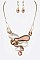 MIXED JEWELS ENAMEL STATEMENT NECKLACE SET