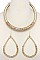 STYLISH GLITTER ACCENT METALLIC THREAD FASHION NECKLACE SET JYJSN2222