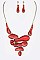 MIXED JEWELS ENAMEL STATEMENT NECKLACE SET
